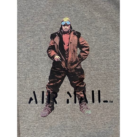 Vintage 1997 USPS Air Mail Pilot Sweatshirt Pony Express Stamp XL Made in USA - Picture 2 of 4